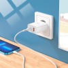 Адаптер мережевий HOCO Type-C to Lightning charger set C97A |1USB/1Type-C, 20W/3A, QC/PD| white