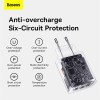 Адаптер мережевий Baseus Compact  Charger 3U 17W EU |3USB, QC, 3.4A|  (CCXJ020102) white