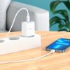 Адаптер мережевий HOCO Type-C to Lightning Cable Stage dual port charger set C105A |1USB/1Type-C, 20W/3A, PD/QC| white