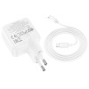 Адаптер мережевий HOCO Type-C to Type-C Cable Lucky dual-port  charger set C111A |1USB/1Type-C, 30W/3A, PD/QC| white