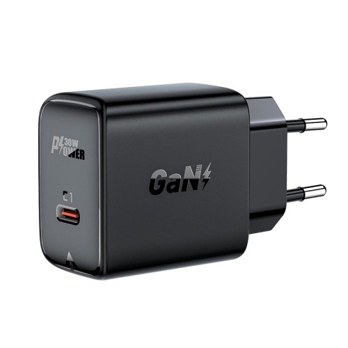 Адаптер мережевий ACEFAST GaN A21 |1Type-C, 30W/3A, PD/QC| white