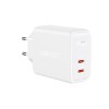 Адаптер мережевий ACEFAST A9 |2Type-C, 40W/3A, PD/QC| white