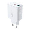 Адаптер мережевий ACEFAST A5 |1USB/1Type-C, 32W/2.4A, PD/QC| white
