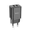 Адаптер мережевий HOCO Maker dual port charger N25 |2USB, 2.1A| white