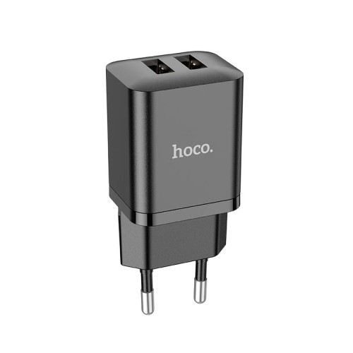 Адаптер мережевий HOCO Maker dual port charger N25 |2USB, 2.1A| white