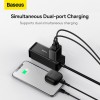 Адаптер мережевий Baseus  Compact Charger 2U |2USB, 2.1A/10.5W| (CCXJ010201) black