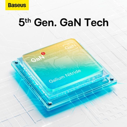 Адаптер мережевий OS-Baseus GaN5 Fast Charger (mini) 1C|1Type-C, QC/PD, 30W| black