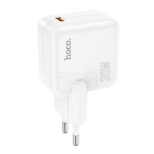 Адаптер мережевий HOCO Advantage single port charger C112A |Type-C, 30W/3A, PD/QC| white