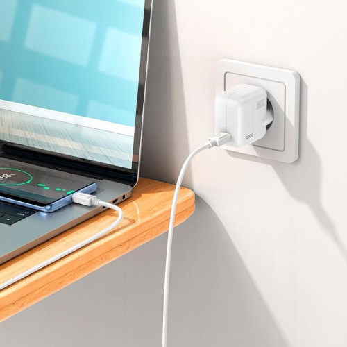 Адаптер мережевий HOCO Advantage single port charger C112A |Type-C, 30W/3A, PD/QC| white