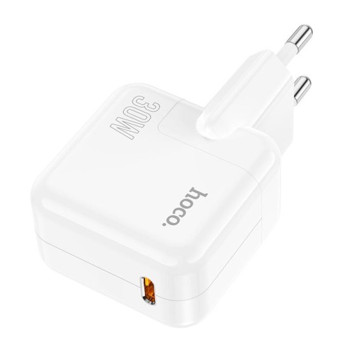 Адаптер мережевий HOCO Advantage single port charger C112A |Type-C, 30W/3A, PD/QC| white