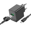 Адаптер мережевий Borofone Micro USB cable Erudite BAS12A |1USB, 18W/3A, QC3.0| black