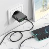 Адаптер мережевий HOCO Delgado dual port charger N38 |1USB/1Type-C, 20W/3A, PD/QC| black