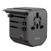 Перехідник для розеток HOCO Walker three-port PD20W universal conversion charger  AC15 |2USB/Type-C| black