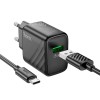 Адаптер мережевий HOCO Type-C cable Rich single port charger CS21A |1USB, 18W/3A, QC| black
