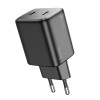 Адаптер мережевий Hoco Elogiado dual-port charger N42 |2Type-C, 45W/3A, PD/QC| white