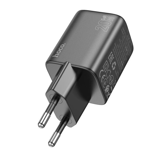 Адаптер мережевий Hoco Almighty charger N41 |1USB/1Type-C, 20W/3A, PD/QC| white