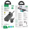 Адаптер мережевий Hoco Sharp desktop socket NS4 |1USB/2Type-C, 65W/3A, PD/QC, 4000W Socket| black