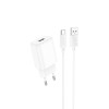 Адаптер мережевий HOCO Type-C Cable Solid single port charger C134A |1USB, 12W/2.4A| white