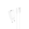 Адаптер мережевий HOCO Lightning Cable Solid single port charger C134A |1USB, 12W/2.4A| white