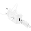 Адаптер мережевий HOCO Lightning Cable Solid single port charger C134A |1USB, 12W/2.4A| white