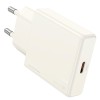 Адаптер мережевий HOCO Biscuit single port charger N44 |Type-C, QC/PD, 30W/3A| white