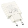 Адаптер мережевий HOCO Biscuit single port charger N44 |Type-C, QC/PD, 30W/3A| white