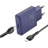 Адаптер мережевий HOCO Type-C to Lightning cable Biscuit single port charger N44 |Type-C, QC/PD, 30W/3A| white
