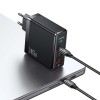 Адаптер мережевий USAMS US-UM Fast Charger Kit GaN Type-C To Type-C Cable 240W PD3.1 T52 US-CC168  |1USB/2Type-C, 140W/5A, PD/QC| black