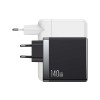 Адаптер мережевий USAMS US-UM Fast Charger Kit GaN Type-C To Type-C Cable 240W PD3.1 T52 US-CC168  |1USB/2Type-C, 140W/5A, PD/QC| black