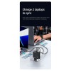 Адаптер мережевий USAMS US-UM Fast Charger Kit GaN Type-C To Type-C Cable 240W PD3.1 T52 US-CC168  |1USB/2Type-C, 140W/5A, PD/QC| black