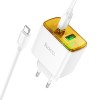 Адаптер мережевий HOCO Smart charger Type-C to Type-C cable set CS42A |1Type-C/1USB, 30W/3A, PD/QC| white