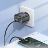 Адаптер мережевий HOCO Smart charger Type-C to Type-C cable set CS42A |1Type-C/1USB, 30W/3A, PD/QC| white