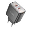 Адаптер мережевий HOCO Smart charger CS43A |2Type-C, 45W/3A, PD/QC| white