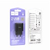 Адаптер мережевий HOCO Smart dual-port charger C141A |2USB. 2.1A/10.5W| white