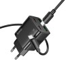 Адаптер мережевий HOCO Type-C to Type-C Cable Fundador four-port charger set N55 |2USB/2Type-C, 20W/3A, PD/QC| black