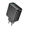 Адаптер мережевий HOCO Article charger CS26A |1USB/2Type-C, 45W/3A, PD/QC| black