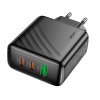 Адаптер мережевий HOCO Article charger CS26A |1USB/2Type-C, 45W/3A, PD/QC| black