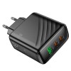 Адаптер мережевий HOCO Article charger CS26A |1USB/2Type-C, 45W/3A, PD/QC| black