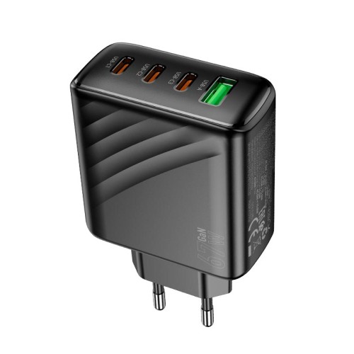 Адаптер мережевий HOCO Supply charger CS27A |1USB/3Type-C,67W/3A, PD/QC| black