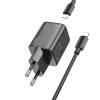 Адаптер мережевий Hoco Type-C to Lightning cable Almighty charger N41 |1USB/1Type-C, 20W/3A, PD/QC| white