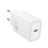 Адаптер мережевий HOCO Gentle single port charger N62 |1Type-C, 30W/3A, PD/QC| white