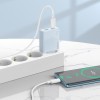 Адаптер мережевий HOCO Direct charger C142A (Type-C to Type-C set) |1USB/1Type-C, 20W/3A, PD/QC| white