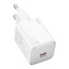 Адаптер мережевий Hoco Mighty single port charger N40 |1Type-C, 20W/3A, PD/QC| white