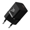 Адаптер мережевий Baseus GaN5 Fast Charger (mini) |1Type-C, 20W/3A, PD/QC| (With C to C 100W 1m cable) black