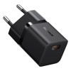 Адаптер мережевий Baseus GaN5 Fast Charger (mini) |1Type-C, 25W/3A, PD/QC| (With C to C 100W 1m cable) black