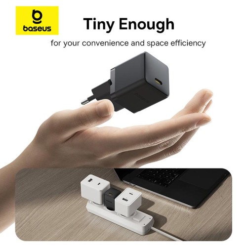 Адаптер мережевий Baseus Palm Fast Charger |1Type-C, 30W/3A, PD/QC| black