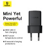 Адаптер мережевий Baseus Palm Fast Charger |1Type-C, 30W/3A, PD/QC| black