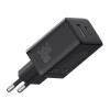 Адаптер мережевий Baseus Cube Fast Charger |1USB/1Type-C, 30W/3A, PD/QC| black