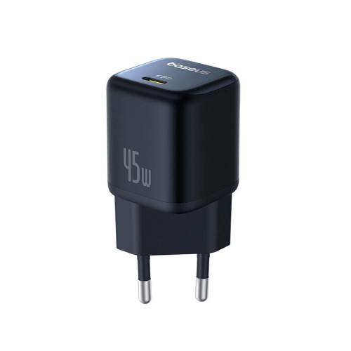 Адаптер мережевий Baseus PicoGo GaN Fast Charger |1Type-C, 45W/3A, PD/QC| black