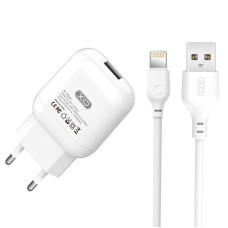 Адаптер мережевий XO Lightning Cable charger L37 |1USB, 2.1A| white